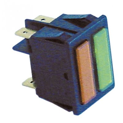 Lampa indicatoare dubla rosu si verde, 230 V, montare 30x22 mm - 301138