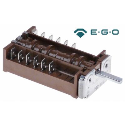 operation switch 6-poles shaft ø 6x4,6mm - Code 301144