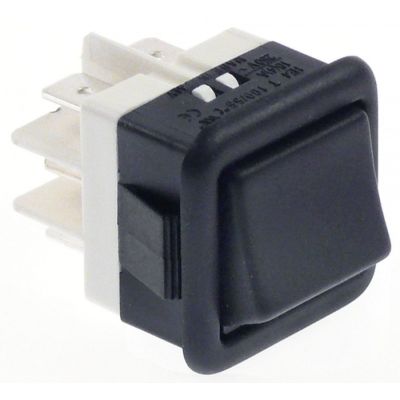 Intrerupator basculant, contacte 2CO, 250V, 16A, montare 27.8x25 mm - 345002