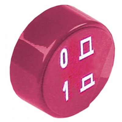 push button ø 23mm red symbol ON/OFF without lens - Code 345524