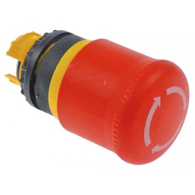 buton ø22mm roșu cap tip ciupercă cu reținere BUTON OPRIRE DE URGENȚĂ