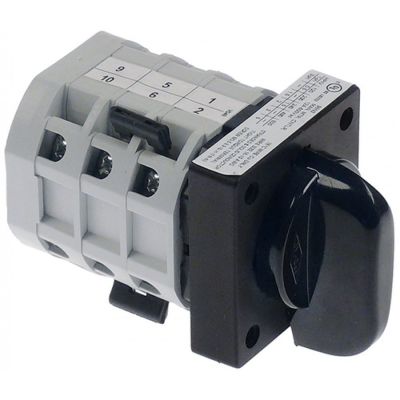 comutator rotativ poziții 3 1-0-2 cu revenire seturi de contacte 6 tip CR012V048 690V 12A