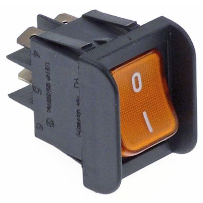 intrerupator basculant dimensiuni de montaj 28x22mm portocaliu 2NO 110V