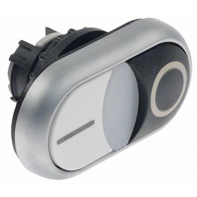 buton  ø montaj 22mm dimensiuni exterioare 30x55mm negru/alb 0-1 oval tip de protecție IP66