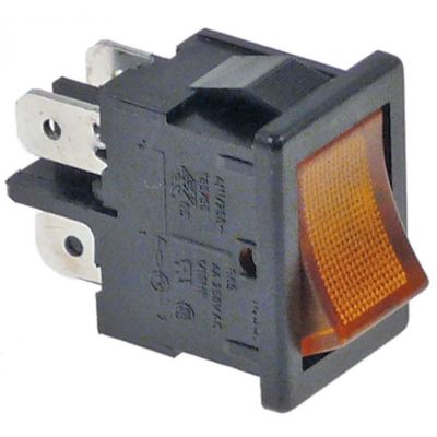 intrerupator basculant dimensiuni de montaj 19x13mm portocaliu 2NO 250V