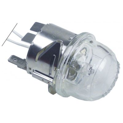 Lampa cuptor, montare ø 35,5 mm, 12 V, 20 W, bec G4, cablu 450 mm - 357162