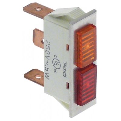 bec de semnalizare dimensiuni de montaj 34x10mm roșu/portocaliu 250V