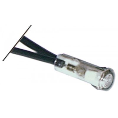 Lampa de semnalizare ø 6 mm, 230 V, alb, cablu 400 mm - 359037