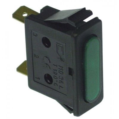 Lampa de semnalizare 30x11 mm, 230 V, verde - 359058