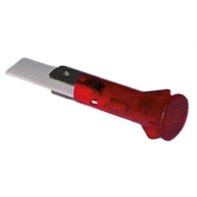 Lampa indicatoare rosie, 230 V, montare ø 10 mm, cap ø 13.5 mm - 359138