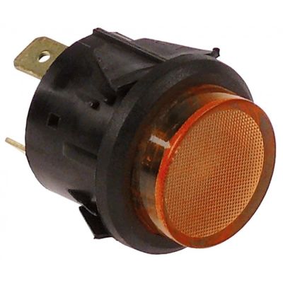 indicator lamp ø 25 mm 250 V yellow connection flat plug 6,3mm - Code 359203