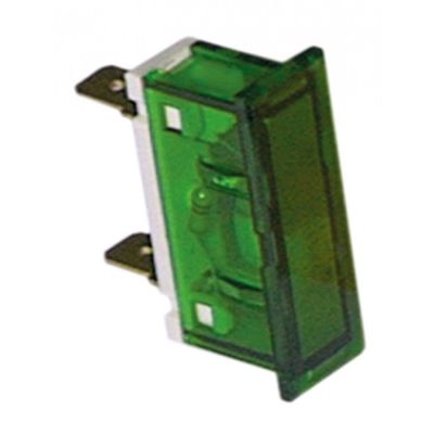 Lampa indicatoare 34x10 mm, 230V, verde - 359211