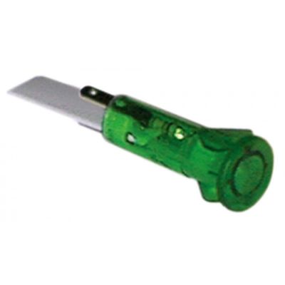 Lampa de semnalizare montare ø 10 mm, 230 V, verde - 359230