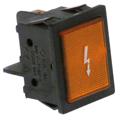 bec de semnalizare dimensiuni de montaj 30x22mm galben 240V rez.temp. 120°C