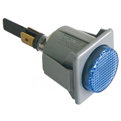 indicator lamp 28,5x28,5mm 230 V blue - Code 359355