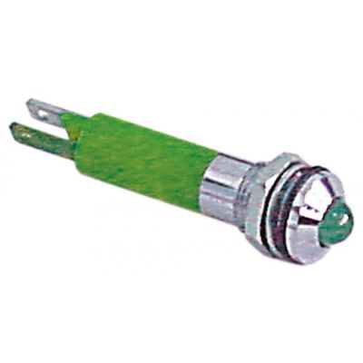 Lampa indicatoare - martor, cu LED 24 V, culoare verde, ø 5 mm, filet M8 - 359357