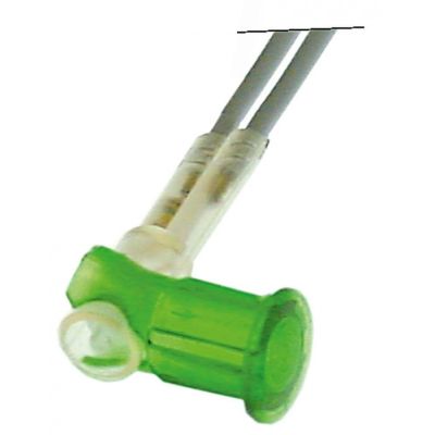 indicator lamp ø 10 mm 230 V green cable length 270 mm - Code 359437