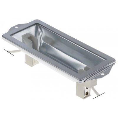 Soclu lampa R7s, rama 161x75 mm, distanta intre gaurile de fixare 175 mm, montare in fereastra 145x60 mm, complet cu fire de 45 cm si sticla - 359753