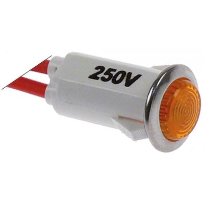 bec de semnalizare ø 12.5mm portocaliu 250V racord cablu 280mm P 1bucată