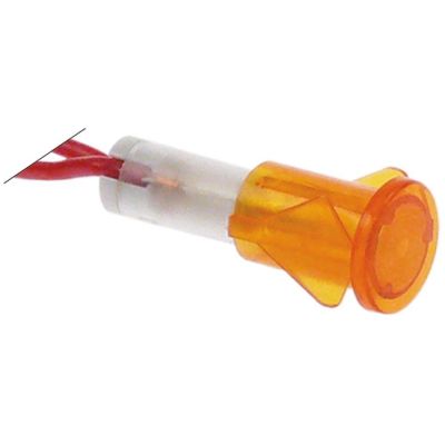 bec de semnalizare ø 12mm galben 400V racord cablu 700mm