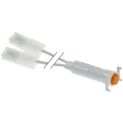 bec de semnalizare ø 8.5mm galben 250V racord fișă plată masculină 6,3mm