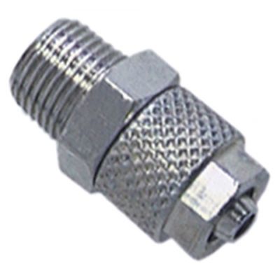 Conector furtun ø 4x6 mm, filet 1/8", din alama cromata - 361170