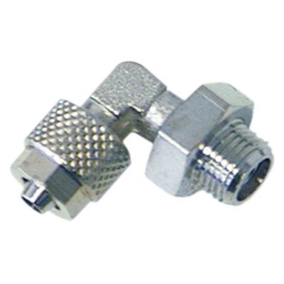 Conector cu cot 1/4", pentru furtun ø 4x6 mm - 361179