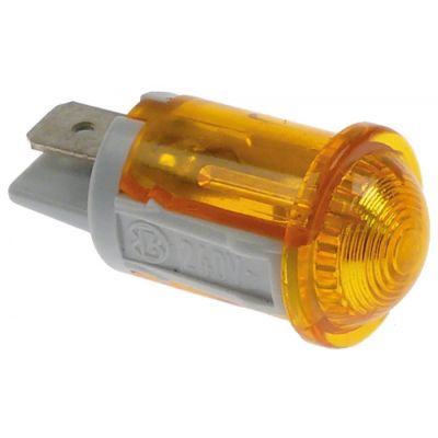 bec de semnalizare ø 16mm galben racord F6,3 rez.temp. 120°C