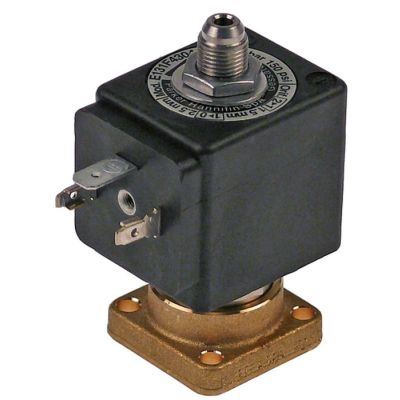 Electrovalva Parker pentru grup expresor, 3 cai, bobina ZB09, 230V cu refulare con extern, etansare pe rubin, -20°+140°C - electrovalva masina de cafea - 370057