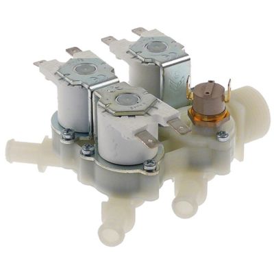 Electrovalva cu 4 iesiri si senzor de temperatura, 24 V, intrare 3/4", iesiri 10,5 mm, t.max. 90°C - 370762
