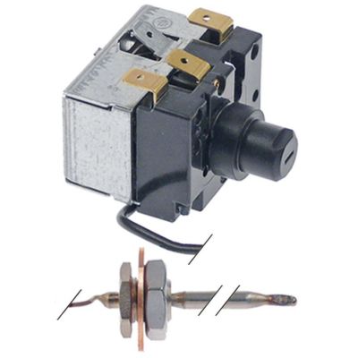 Termostat de siguranta 350°C, 1CO, 2,5 A, senzor ø 5 mm, L 48 mm, fir capilar 950 mm - 370763