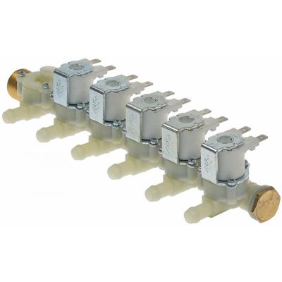 electrovalva cu 5 căi drept 230VAC intrare 3/4\" ieșire 10.5 T.max. 60°C ciclu de lucru 100%