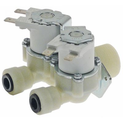 electrovalva dublu drept 230VAC intrare 3/4\" ieșire JG 8 T.max. 60°C ciclu de lucru 100% RPE