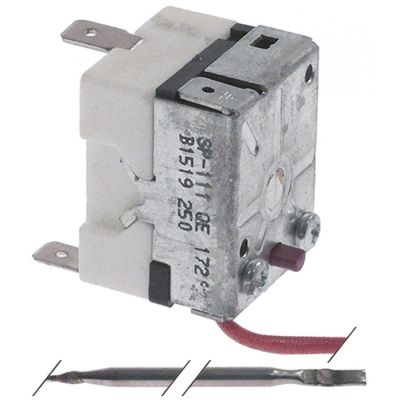 Termostat de siguranta, contact 16 A, bulb ø 3 x 160 mm, lungime tub capilar 88 mm - 375501