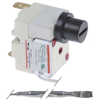 Termostat de siguranta 230°C, contact 16A, senzor ø 4 x 100 mm, capilar 900 mm - 375523