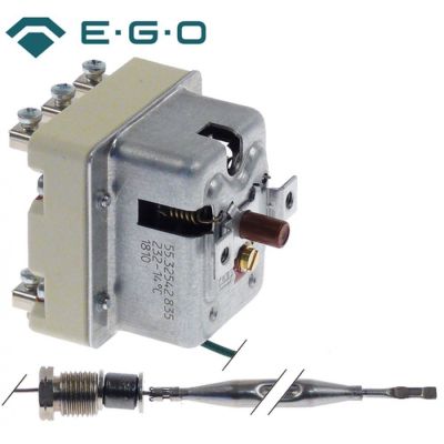 Termostat de siguranta 225 °C, 3 contacte 20 A, bulb ø 6x94 mm, capilar 900 mm, filet presetupa M10x1 - 375984