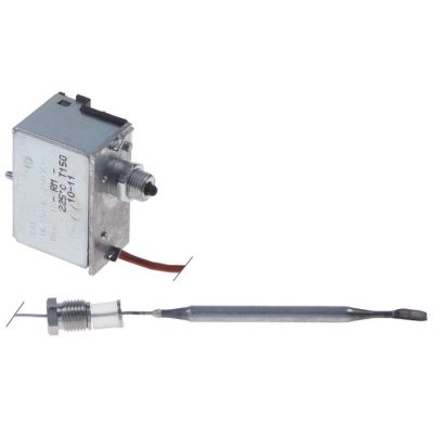 Termostat de siguranta 225° C, 16 A, sonda ø 5x80 mm, capilar 900 mm, presetupa filet M10 - 375996