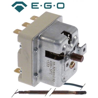 termostat de siguranta temp. de deconectare 420°C 3cu -poli 3NC ø senzor 3.9mm L senzor 228mm