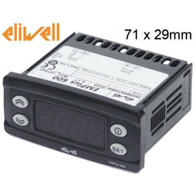 termometru ELIWELL tip EMPLUS 600 dimensiuni de montaj 71x29mm 230V tensiune AC