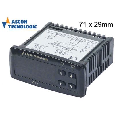 controler digital TECNOLOGIC dimensiuni de montaj 71x29mm 100-240V tensiune AC