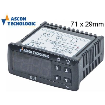 controler digital TECNOLOGIC tip dimensiuni de montaj 71x29mm 230V tensiune AC NTC