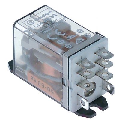 power relays 230V AC 2CO 12A - Code 380365