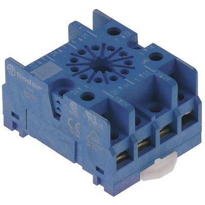 relay socket 11-poles measures 56x43x31mm 250V AC - Code 380667