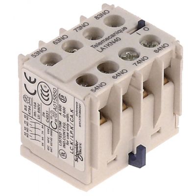 Contacte Auxiliare, contacte 3 ND/1 NI, AC15 10 A, conectare cu surub, pentru contactoare LC1K - Cod 380987