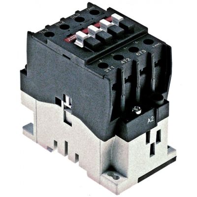 Contactor ABB A26-30-10, bobina actionare 400 V, contacte 3NO + 1NO, rezistiv 45 A, inductiv (AC3/400 V) 26A/11 kW - 381019