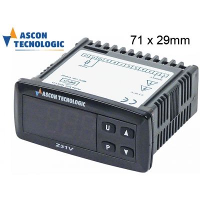 termometru TECNOLOGIC Z31V dimensiuni de montaj 71x29mm