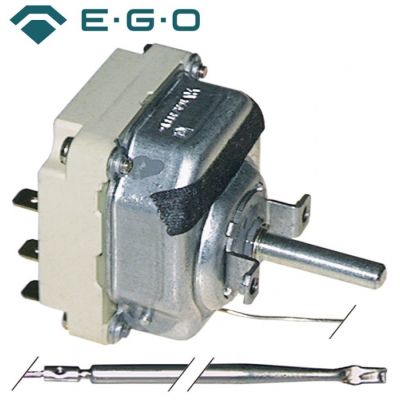 Termostat friteuza 100-185°C, trifazic cu 3 contacte 16A senzor ø 4 x 230 mm, capilar 2600 mm - 390056