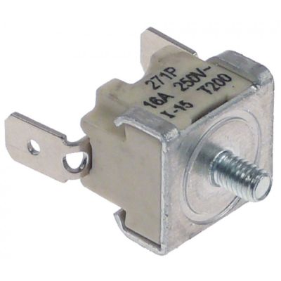 Termostat cu bimetal 200 °C, contact 16 A, 250 V, filet M4 - 390096