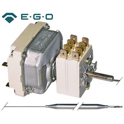 Termostat, temperatura maxima 300 °C, gama temperatura 43-300 °C, 4 contacte, 16 A, senzor ø 6 mm, lungime senzor 77 mm - Cod 390099