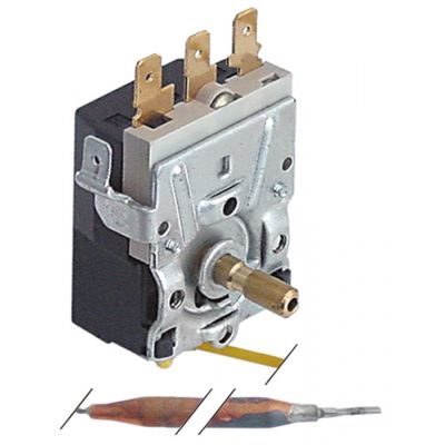 Termostat, temperatura maxima 95°C, gama temperatura 0-95°C, 1 contact, 16 A, senzor ø 6 mm, lungime senzor 145 mm - Cod 390127